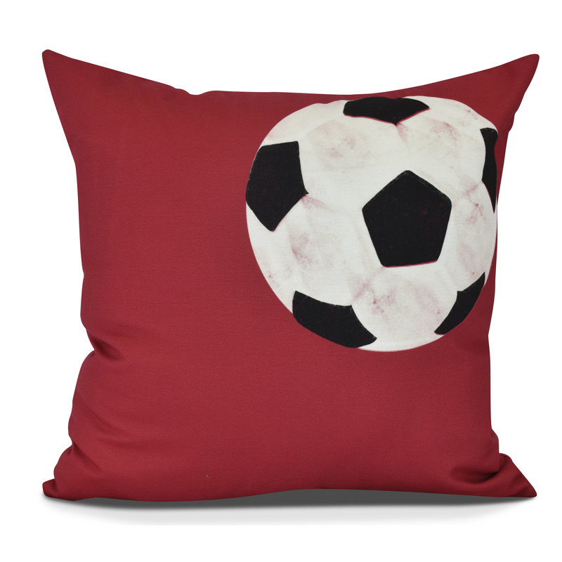 Goals, Gourds, And Gatherings Reversible Throw Pillow, Red, 20"x20"