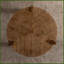Rustic Round Apartment Coffee Table - MDF Construction, Anti-Collision Safety, Easy Assembly