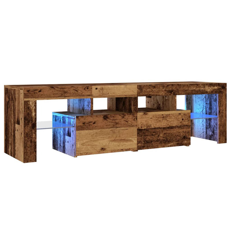 Therrien Unfinished TV Stand for TVs up to 60", Old Wood