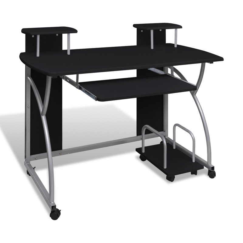 Rectangular Writing Desk, Black, 88.5cm H x 110cm W x 52cm D