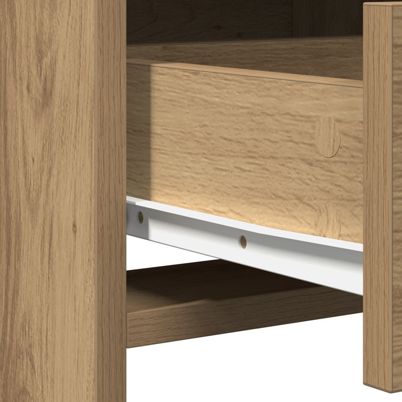 Dressing Table with Mirror, Artisan Oak