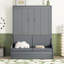 Lit escamotable mural Murphy avec coussin, gris