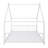 Metal House Bed Frame with Classic Roof Design-129109604