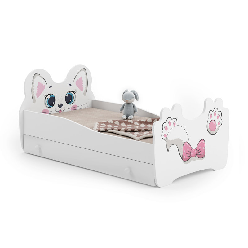 Cat single bed with drawer, Cot Bed/Toddler (70 x 140cm)