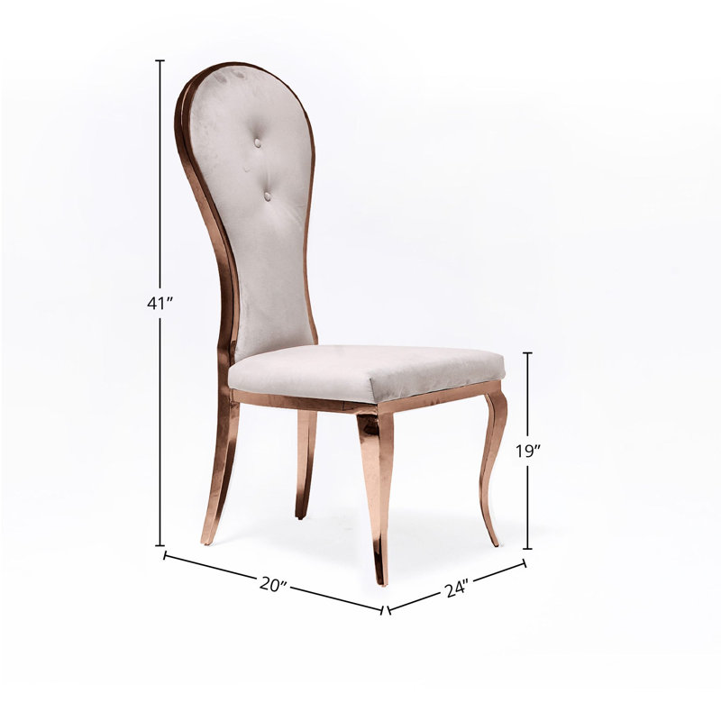Fauteuil d'appoint en velours, Beige, Or rose