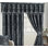 Jacquard Floral Curtains with Pencil Pleat, Matching Pelmet and Tiebacks Blackout Light Blocking, 