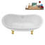 Baignoire sur pattes 59 ", plateau, bonde, pattes 59" Streamline-101628977-102220276