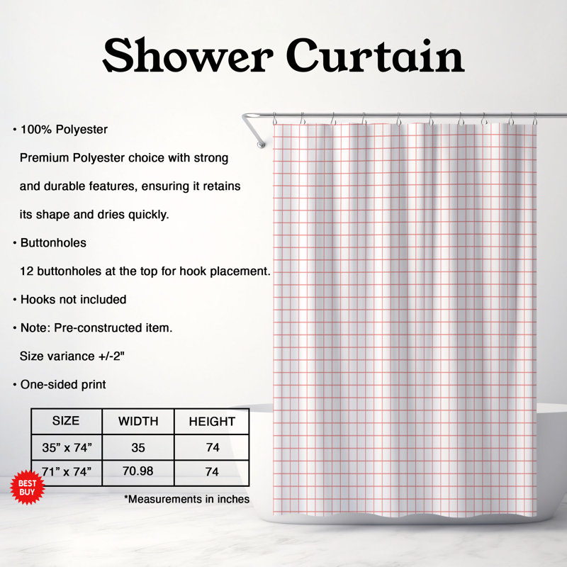 Rideau de douche Cloud - Premium, Blanc, H 74 po x l 35 po