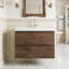 Meuble-lavabo suspendu de 76 cm (30 po) avec lavabo simple en palissandre, armoire en mélamine et lavabo intégré en résine, fermeture amortie et entièrement assemblé.-1397459723-1397478097