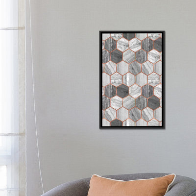 « hexagonale marbre », impression sur toile