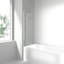 Porte de baignoire en verre trempé sans cadre avec revêtement facile à nettoyer et porte pivotante l 35 po x H 55 po-92279347