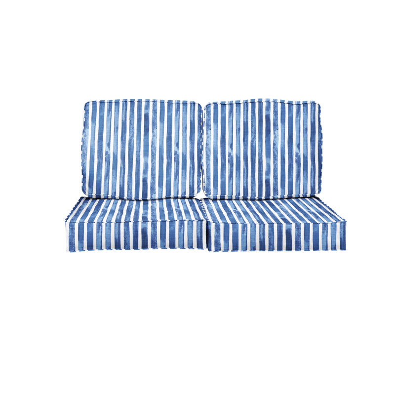 Rialto Outdoor 5'' Loveseat Seat / Back Cushion, 23" W x 27" D