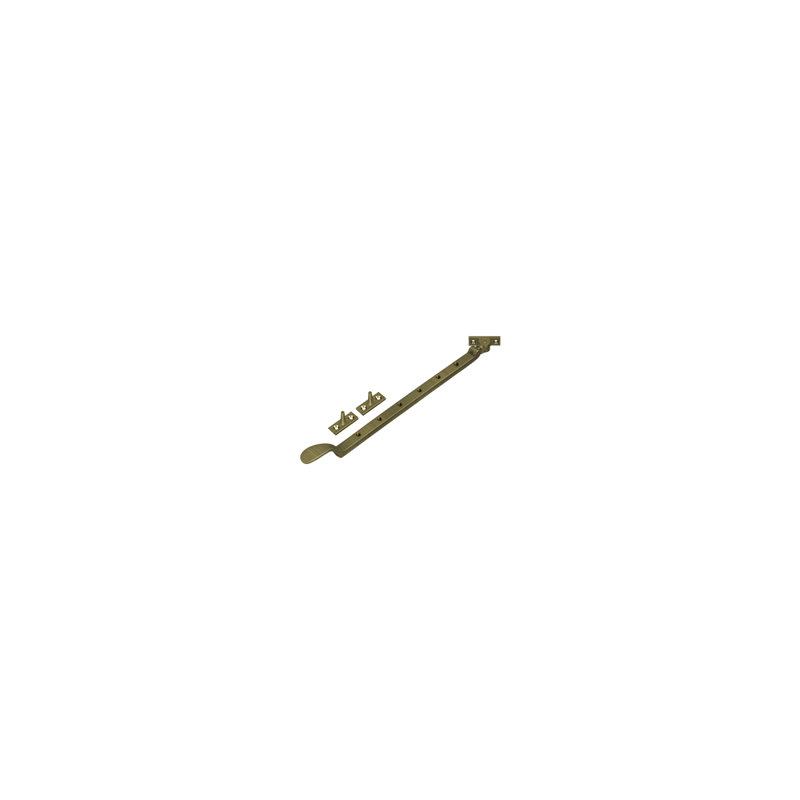 Deltana CSA13U26D 13" Colonial Casement Stay Adjuster in Brushed Chrome, Antique Brass