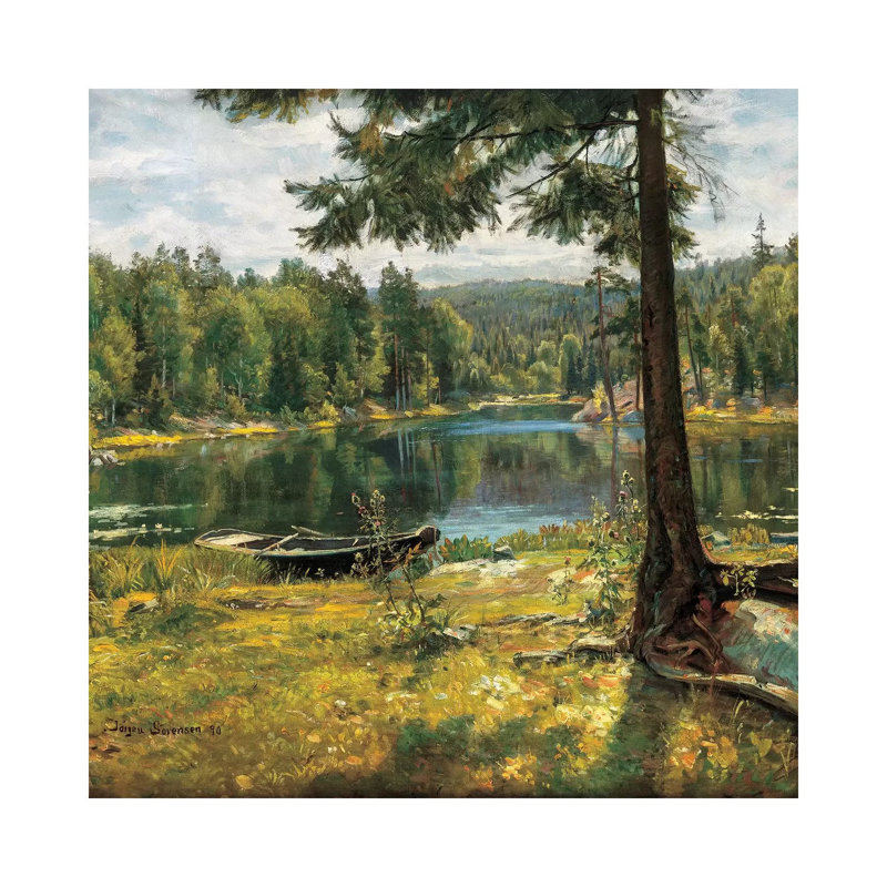 Summer On The Lake by Jorgen Sorensen - Gallery-Wrapped Canvas Giclée on Canvas, 30.48 cm H x 30.48 cm W, Canvas