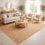 Chunky Braided Jute Area Rug with Tassels | 8' x 10' | Off White-1614959391