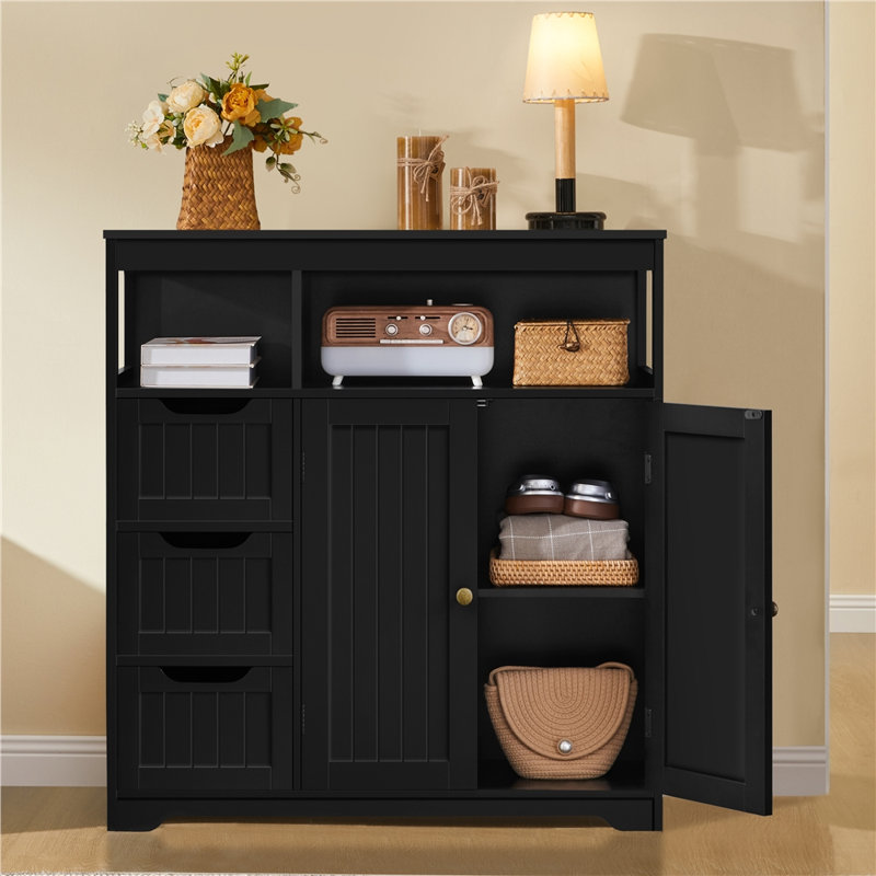 Armoire de salle de bain Marceen, Noir