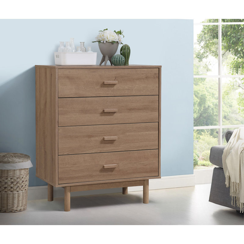 Artemis 80 cm W Chest of 4 Drawers, Oak