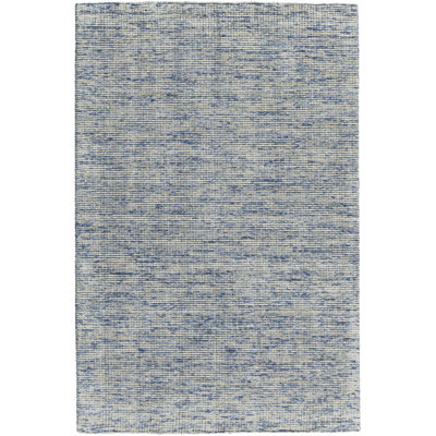 Cunningham Geometric Handmade Blue Cotton Area Rug