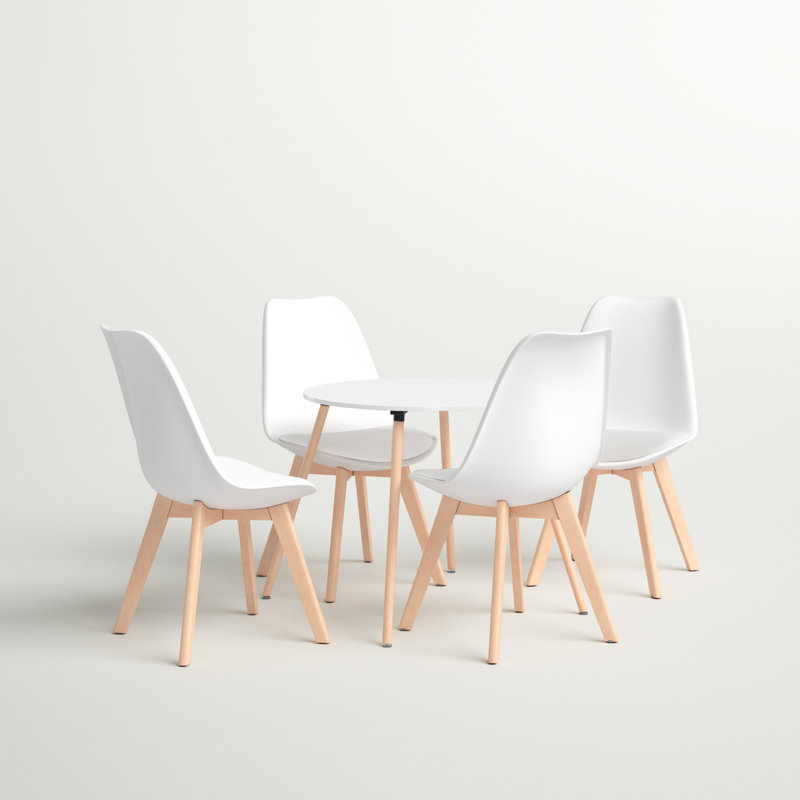 Ackerly 4 -Person Solid Wood Dining Set