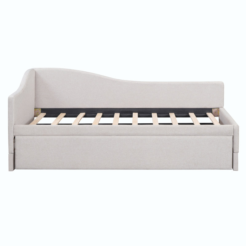 Twin Size Upholstered Daybed, Beige