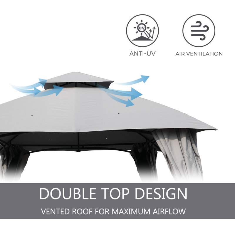3.9m x 3m Metal Gazebo