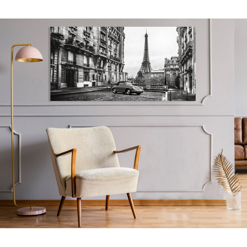 Roadster In Paris - Wrapped Canvas Print, 60cm H x 120cm W