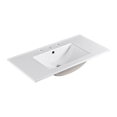 Ceramica 36'' Ceramic Single Bathroom Vanity Top with Sink