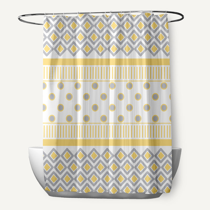 Rideau de douche simple Ferrier, Jaune