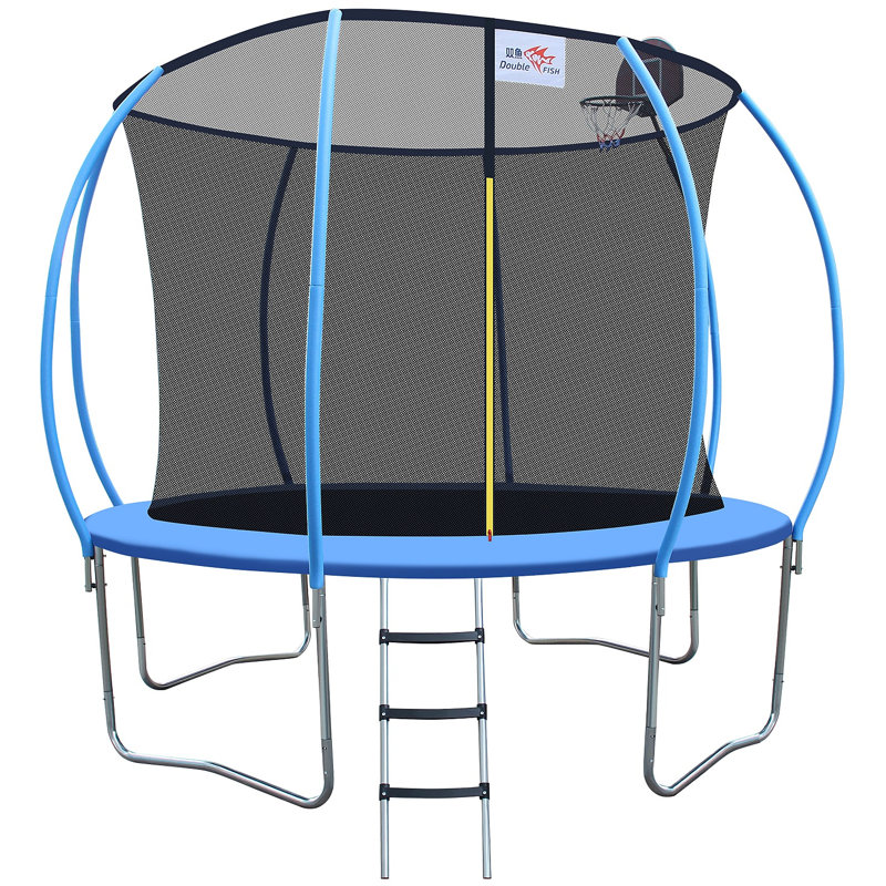 Mini trampoline de remise en forme pliable avec main courante pour adultes, capacité de 400 lb, cadre en fer rond, compact et portable pour les entraînements à domicile