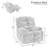 Ameiah Upholstered Gray Chenille Manual Push Back Recliner Chair with Wingback-2142826886