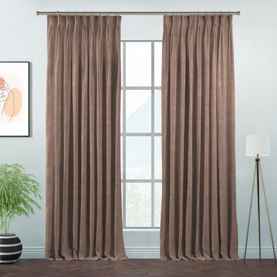 Pinch Plate Room Darkening Extra Long & Extra Wide Decorative Curtain - Single Panel