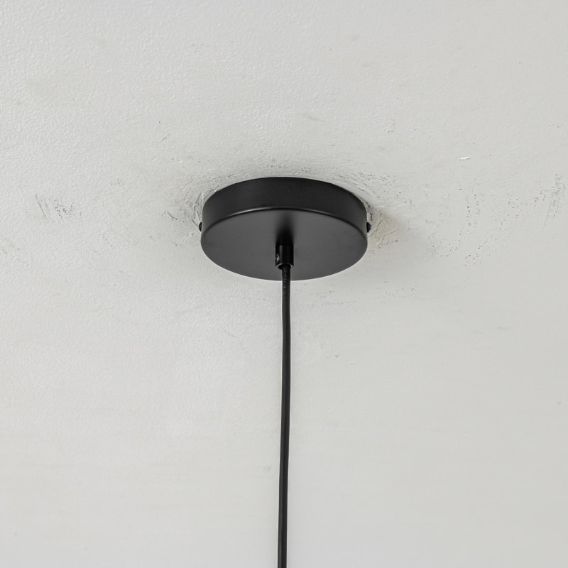 Suspension de lanterne en papier à une lumière avec abat-jour rond en papier, H 98,8 po x l 18,9 po x P 18,9 po