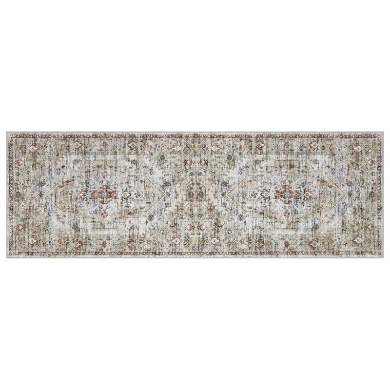 2×6 Hallway Runner Rug Machine Washable Vintage Rug Carpet Non Slip Backing Rug Oriental Area Rug for Kitchen Entrance Laundry Room