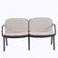 Causeuse d'extérieur en PP, structure noire avec coussin beige-513791326
