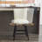 Modern PU Leather Swivel Bar Stools with Nailhead Trim and Wood Frame, Set of 2