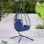 Fauteuil à œufs avec support Balancelle d'extérieur pour l'extérieur en osier-1125645192