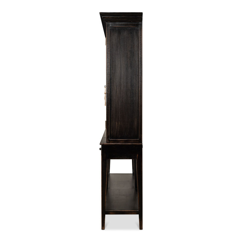 Wilkesville Solid Wood China Cabinet, Ebony