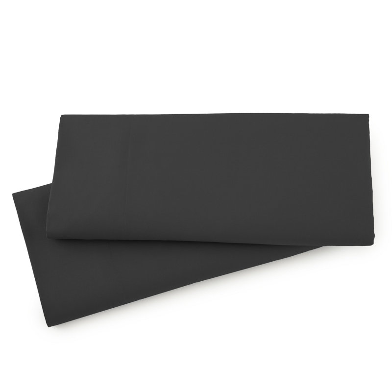 Eldon Microfiber Two Pillow Cases by Southshore Fine Linens, Black, Queen Pillowcase