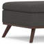 Repose-pieds capitonné carré Mid-Century avec détails capitonnés Owen-624978928