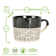 Nicola Spring - Dipped Dash Stoneware Coffee Mugs - 450ml
