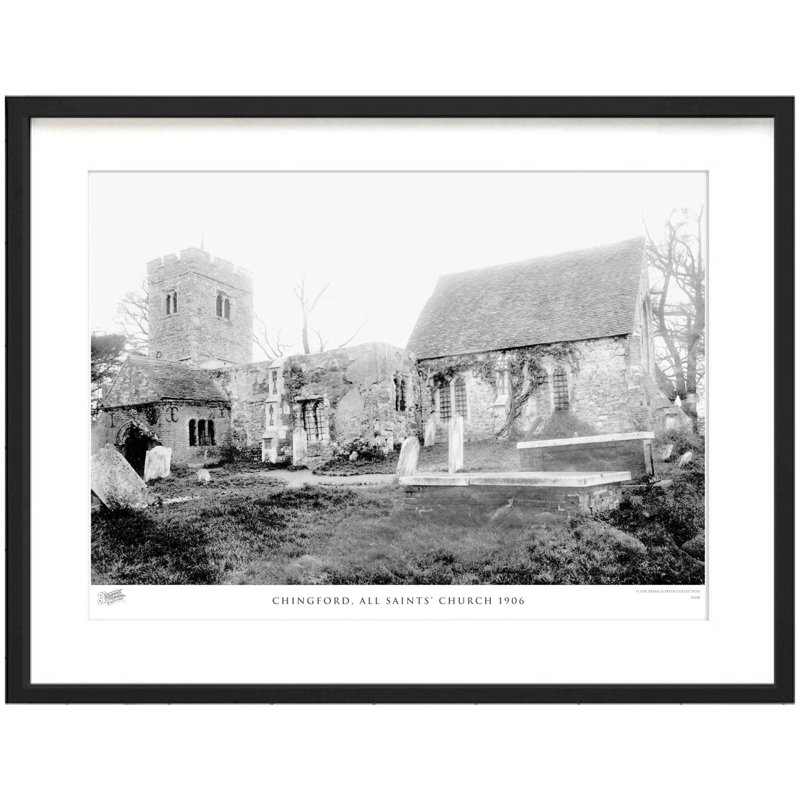 Chingford, All Saints' Church 1906 by Francis Frith - Single Picture Frame Print, 28cm H x 36cm W x 2.3cm D