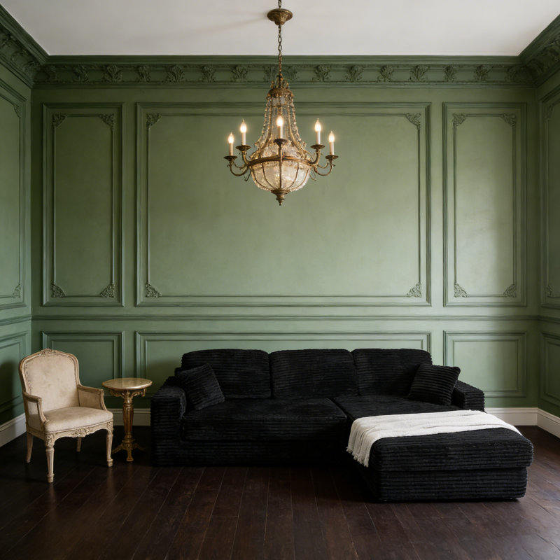 Siège du canapé droit, canapé modulaire en forme de L, canapé compressé au design peu encombrant, se déplie dans le lit, style minimaliste moderne en noir