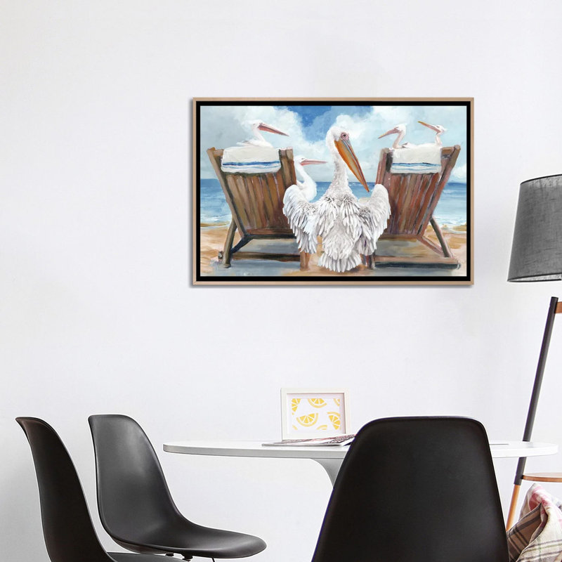 The Mid-Day Meeting 1 Piece Wall Art on Canvas, 66.04 cm H x 101.6 cm W x 4.445 cm D, Natural Wood