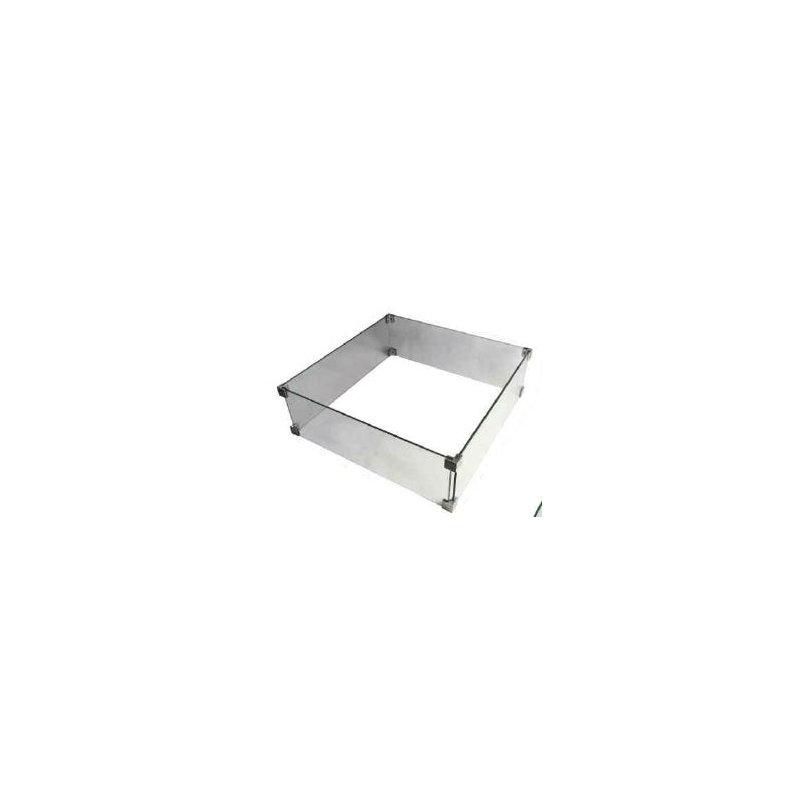Glass Glass Border For Gas Fireplaces, 18 cm H x 53 cm W x 53 cm D