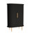 Modern Wine Bar with Wine Glass Rack and Storage Drawer-1878873240