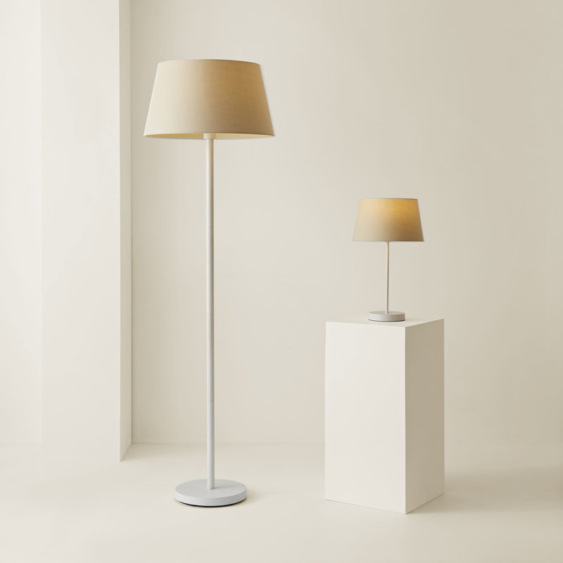 Romeir 148cm Matte Traditional Floor Lamp, Beige