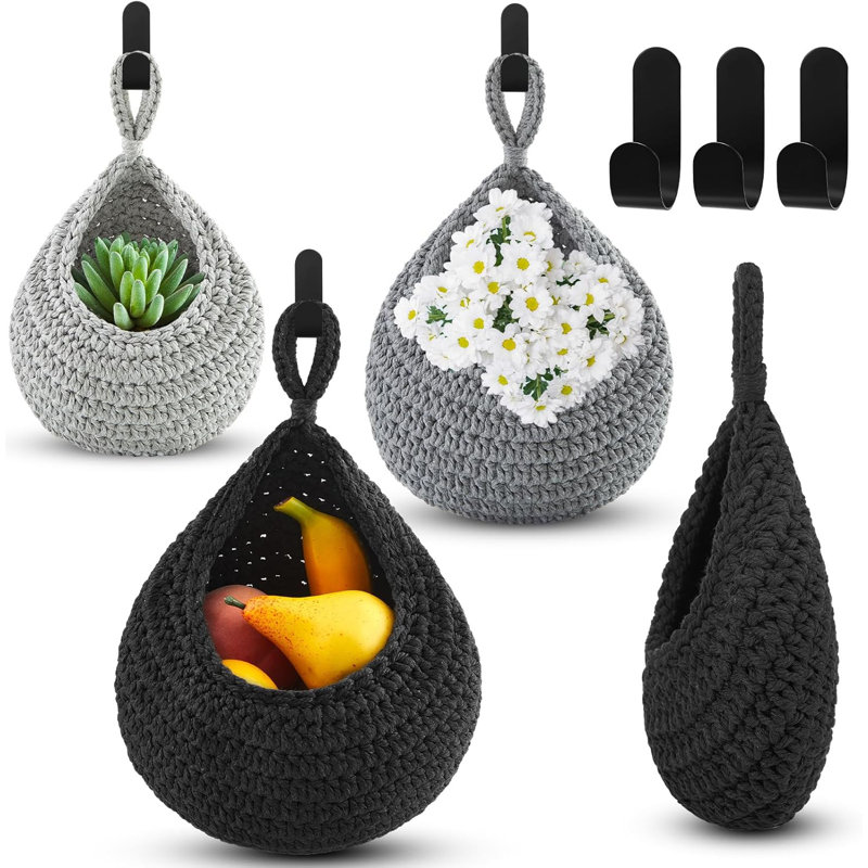 Wall Hanging Basket, Teardrop Shaped Hanging Basket