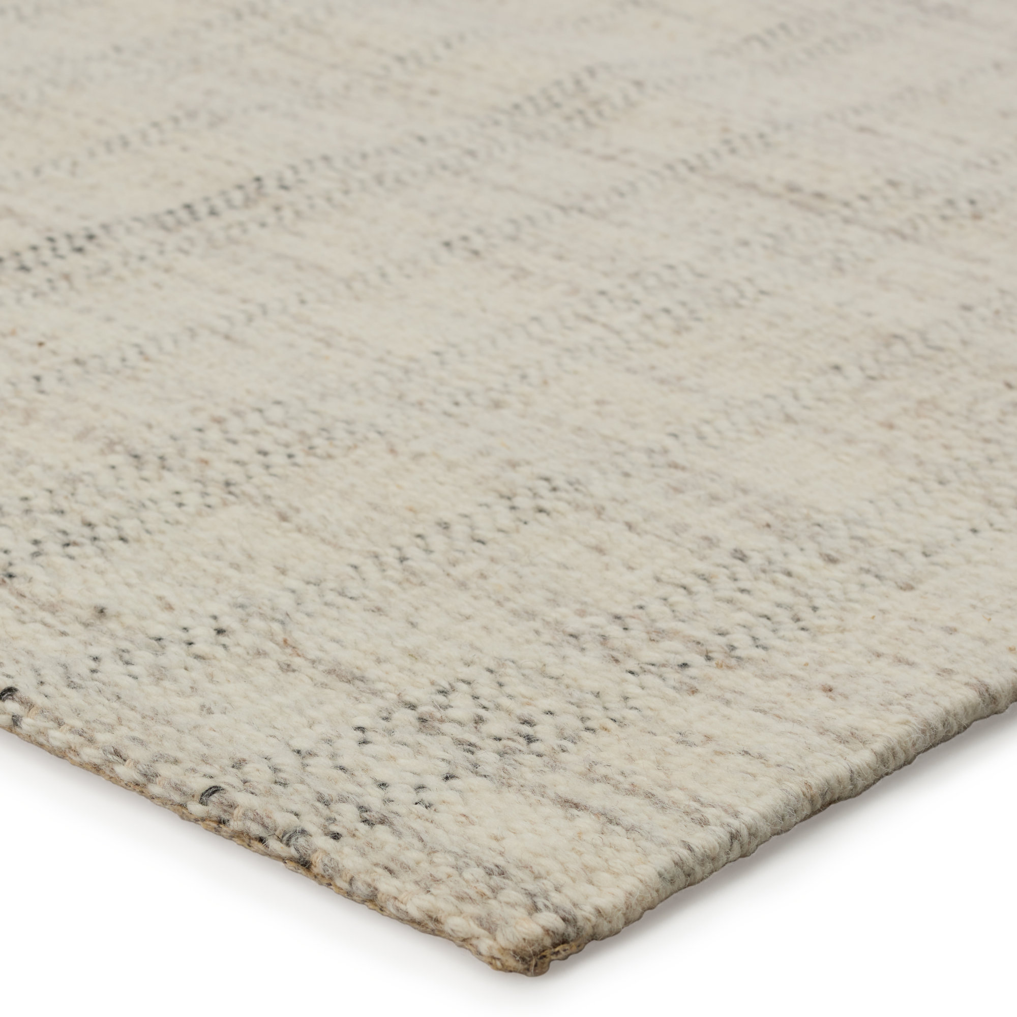 Ginevra Handmade Striped  Area Rug , Rectangle 10' x 14', Cream/Black