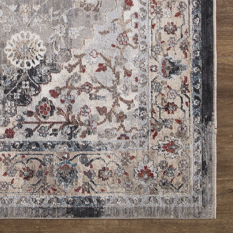 Gray Moroccan No Distressing Antique Aesthetic Area Rug, Rectangle 6'7" x 9'3"