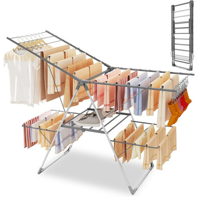 Winged Clothes Airer with 33 Rails
